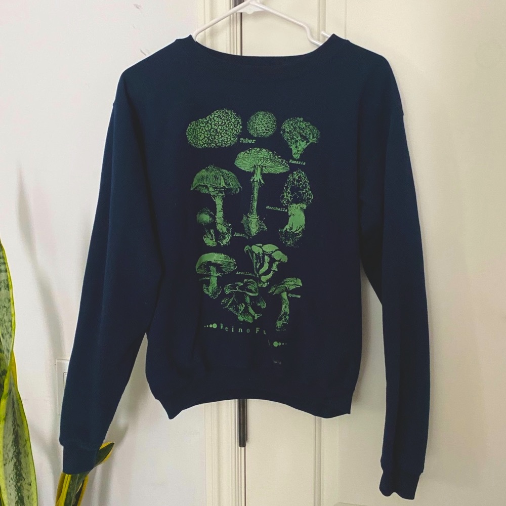 Vintage Mushroom Fleece Crewneck sweater - Picture 1 of 2